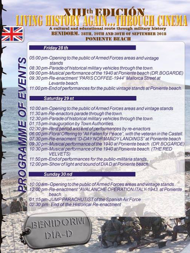 Normandy landing in Benidorm: programme