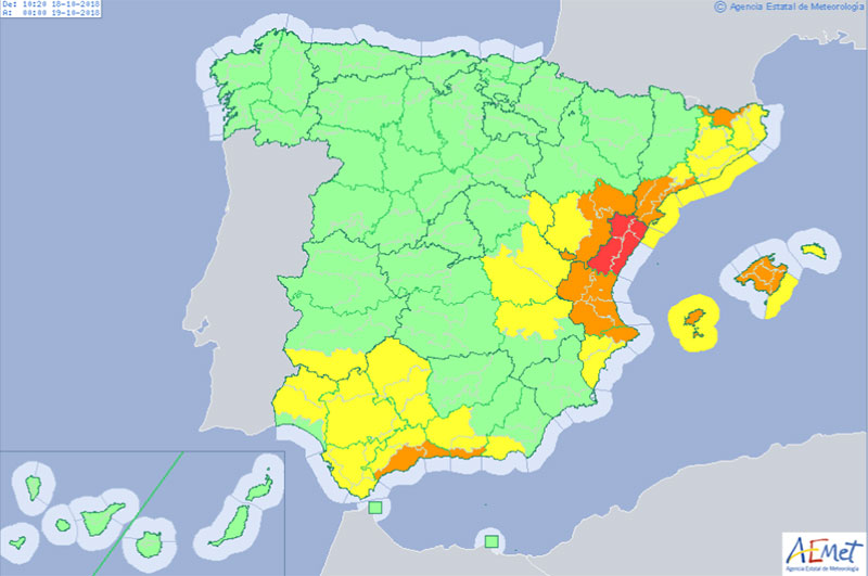 Pronóstico AEMET jueves