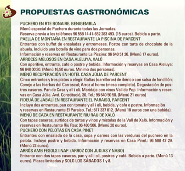 Tot Vall de Pop 2018: Gastronomía