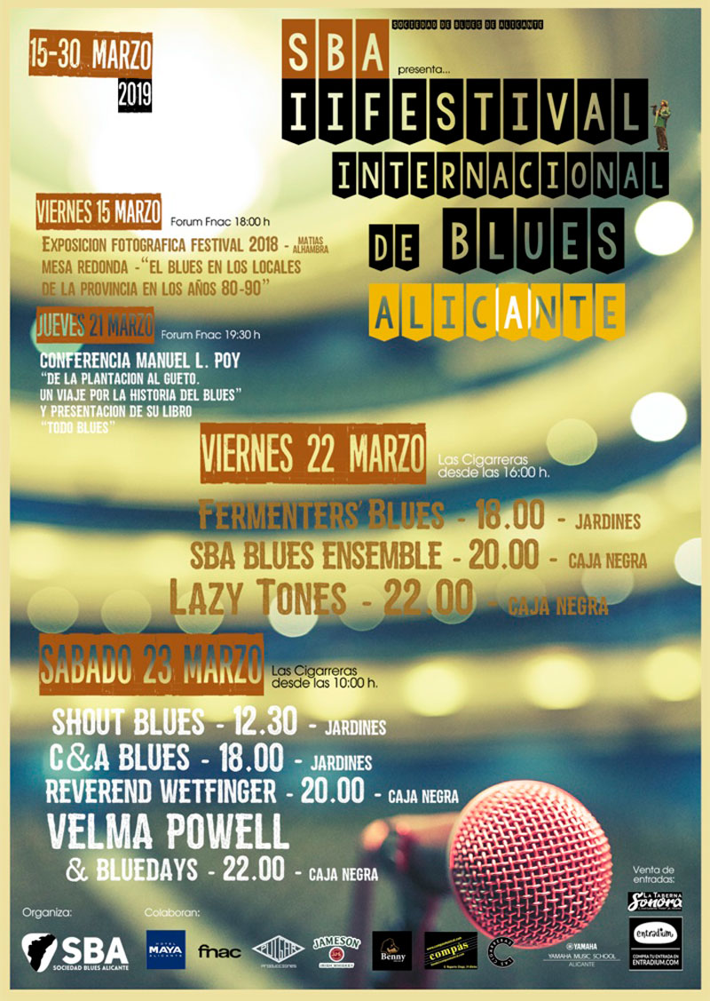 Festival Internacional de Blues de Alicante 2019: Программа