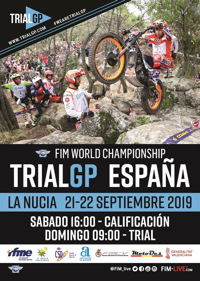 Campeonato del Mundo de Trial 2019: cartel