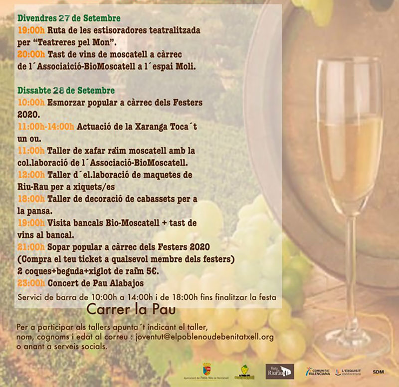 Festa del Moscatell de Benitatxell 2019: programa