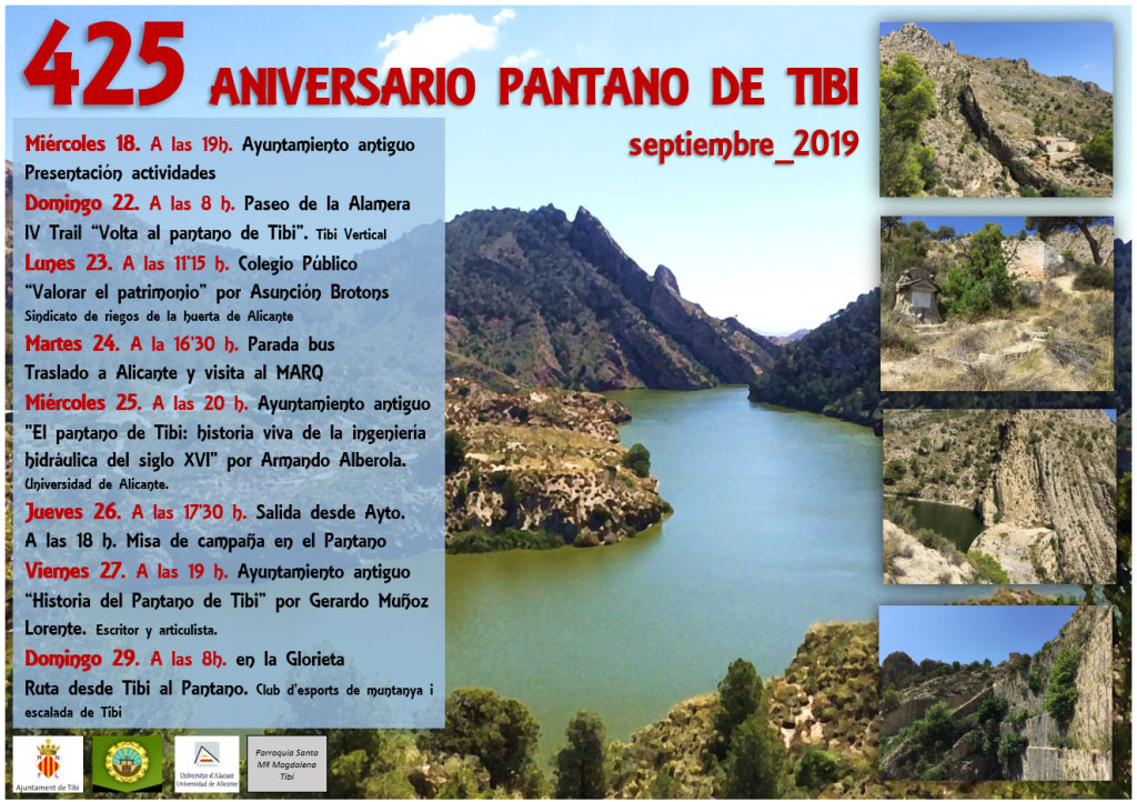 Construcción del pantano de Tibi: programme