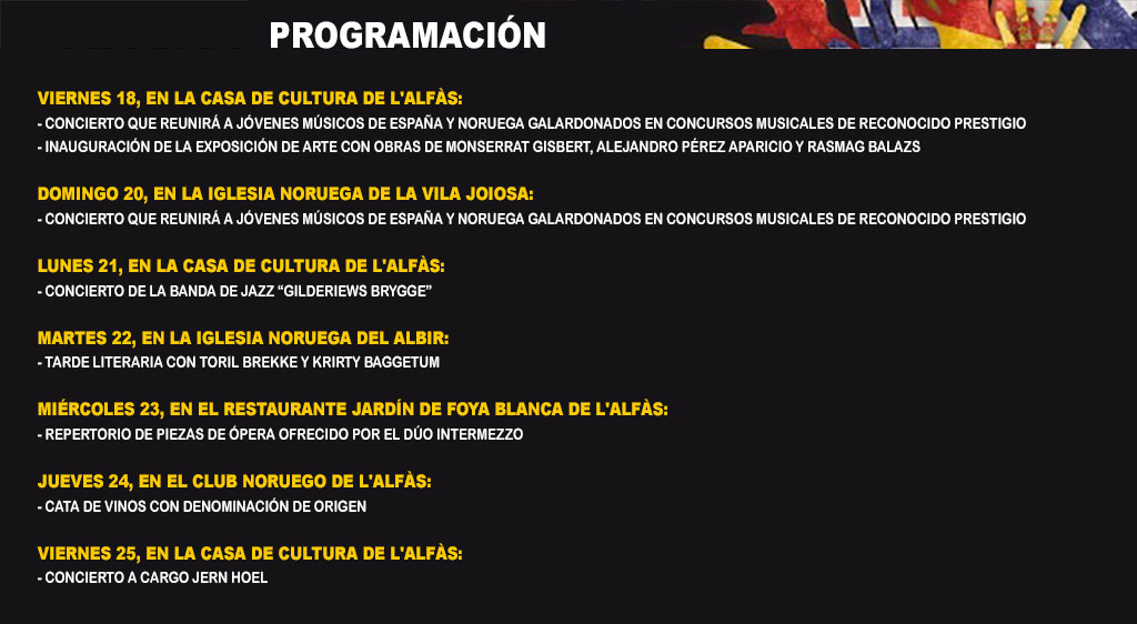 Jornadas Hispano-Noruegas 2019: programa