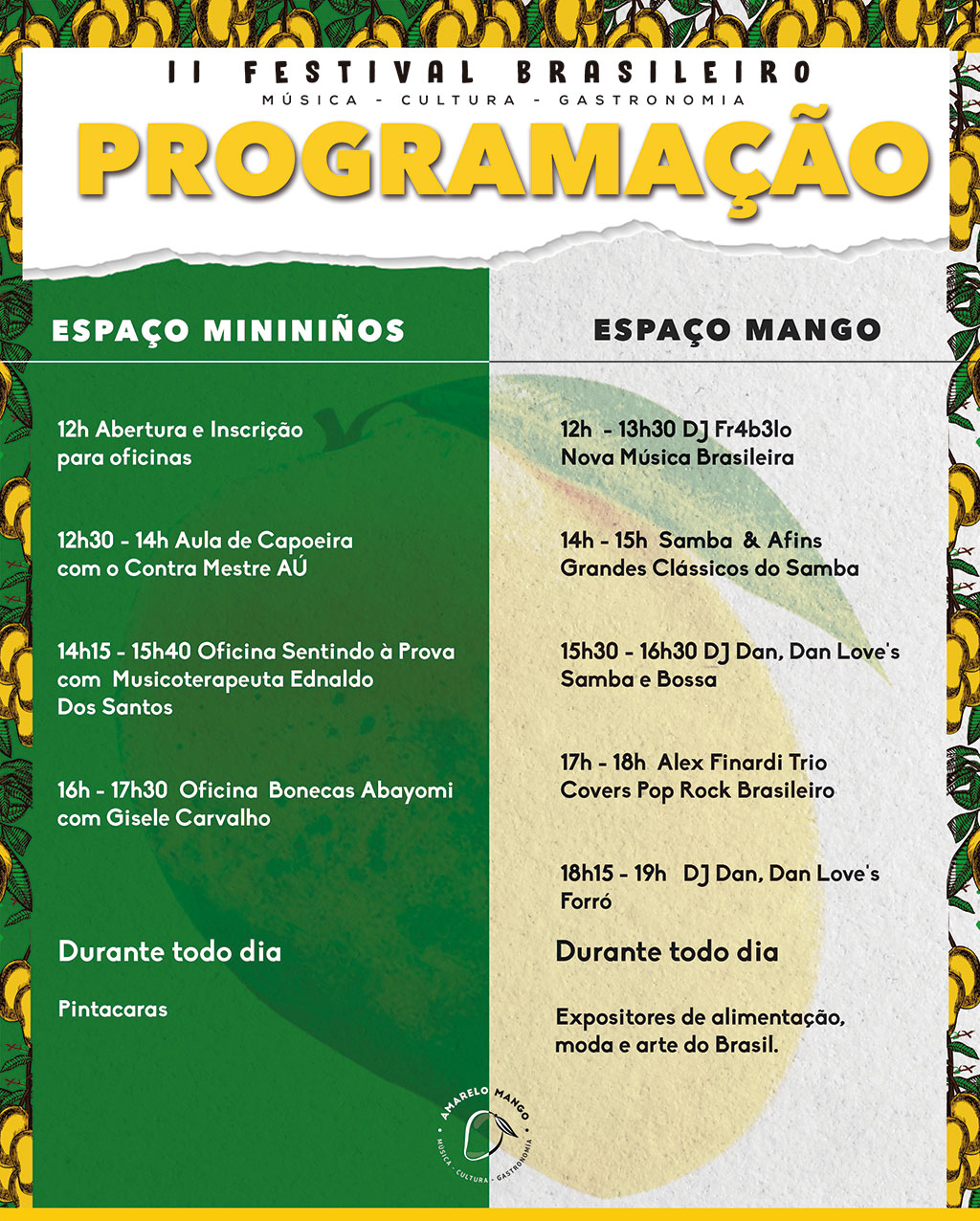 Festival Amarelo Mango 2019: programa