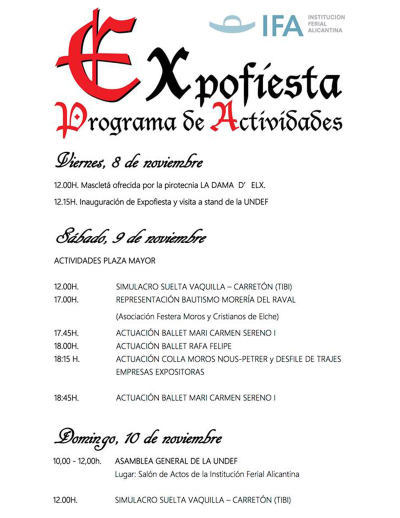 Expofiesta 2019: programme