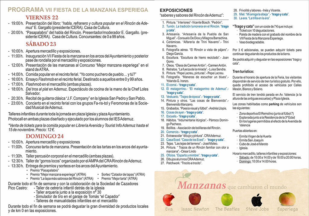 Feria de la manzana esperiega 2019: Программа