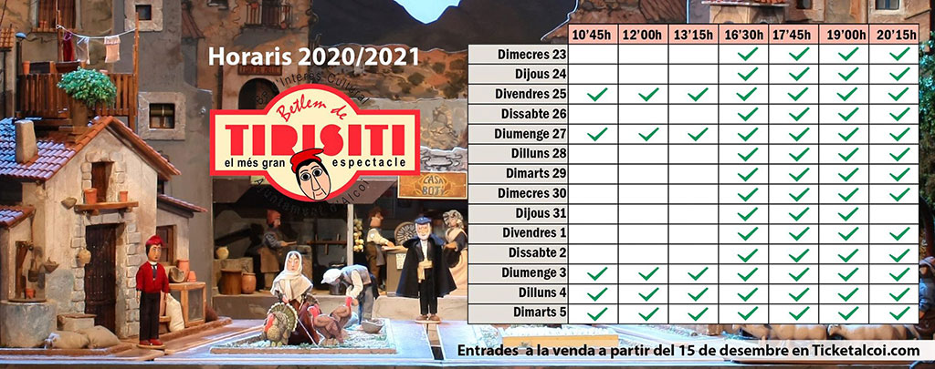 El Betlem de Tirisiti 2020: programa