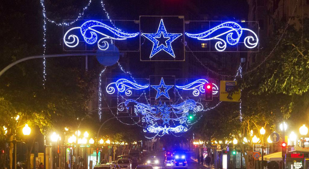 Luces de Navidad en Alicante