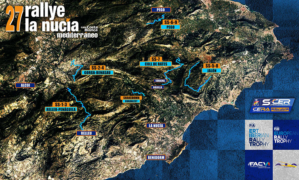 Rallye La Nucía-Mediterráneo mapa