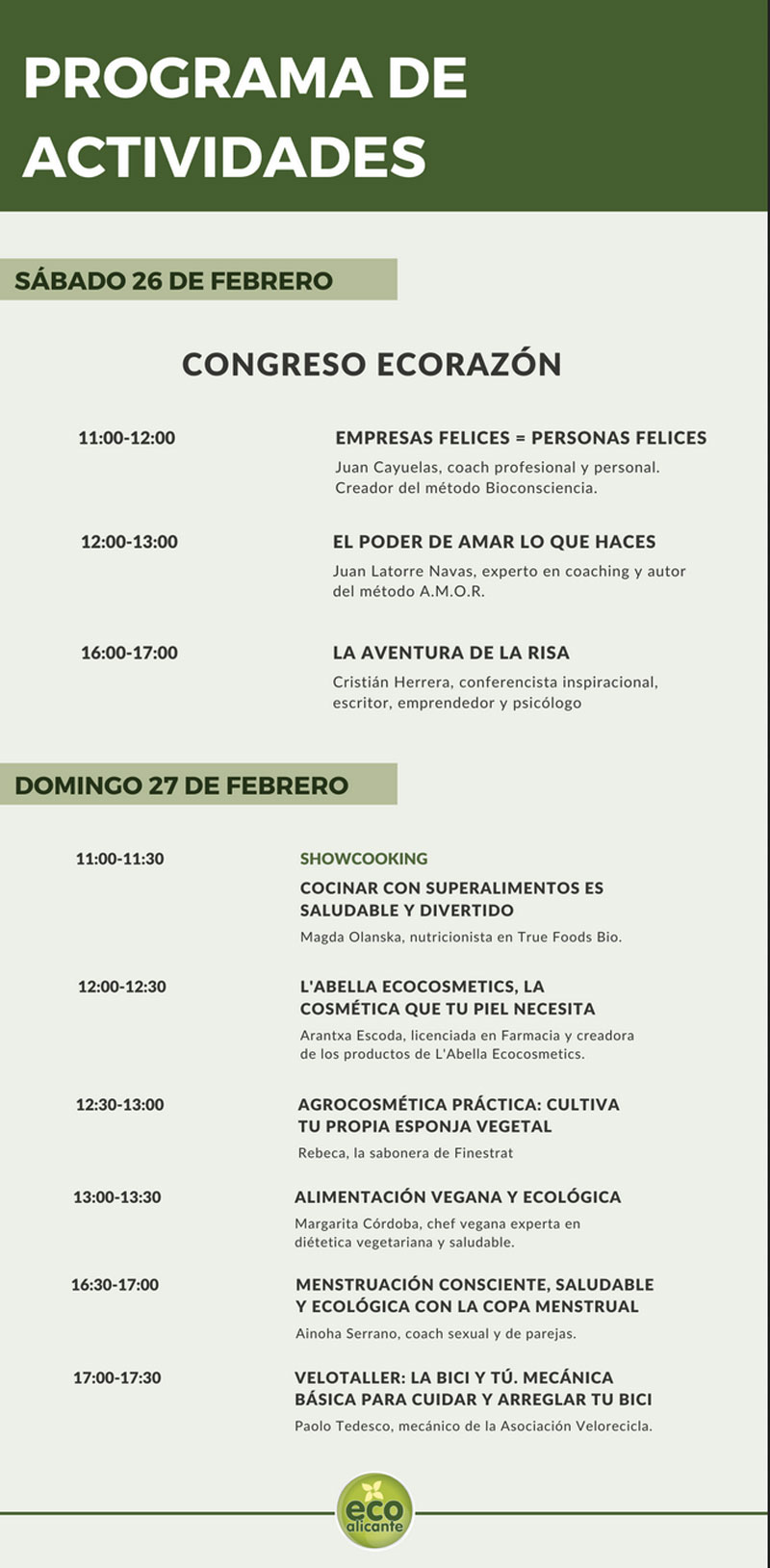 Ecoalicante 2022: programme